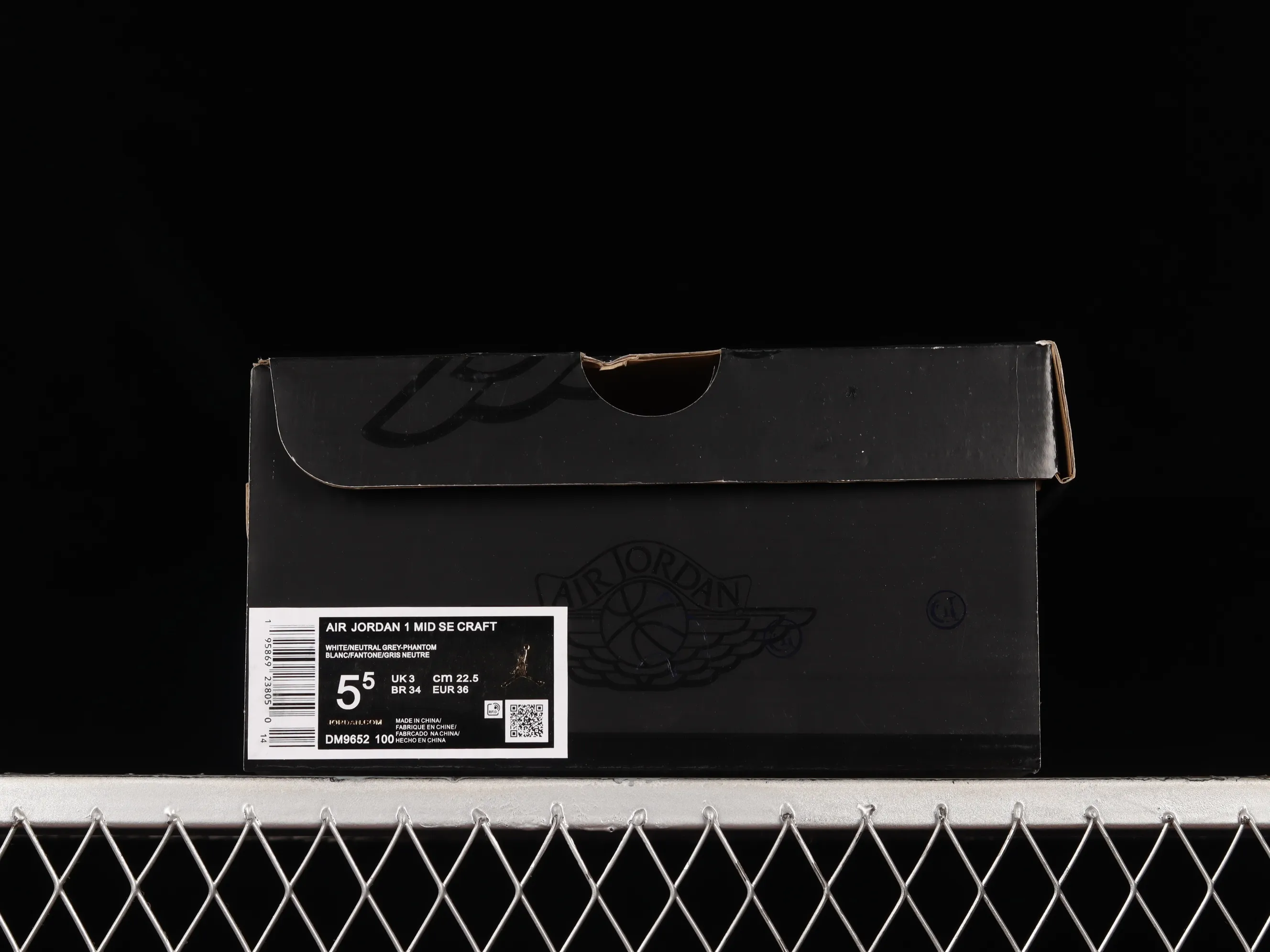 All categories Air Jordan Jordan series basketball shoes Air Jordan 1 Mid Air Jordan 1 Mid "White And Phantom" AJ1 Joe 1 seam deconstruction DM9652-100